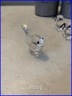 Lot of 10 Swarovski Crystal Mini Figurines Fox Squirrel Rabbit Frog Koala Seals