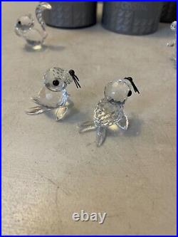 Lot of 10 Swarovski Crystal Mini Figurines Fox Squirrel Rabbit Frog Koala Seals