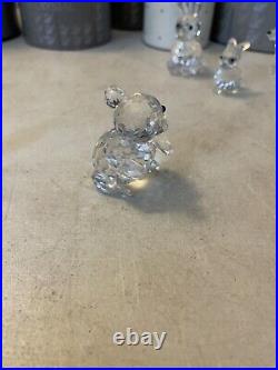 Lot of 10 Swarovski Crystal Mini Figurines Fox Squirrel Rabbit Frog Koala Seals