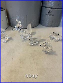 Lot of 10 Swarovski Crystal Mini Figurines Fox Squirrel Rabbit Frog Koala Seals