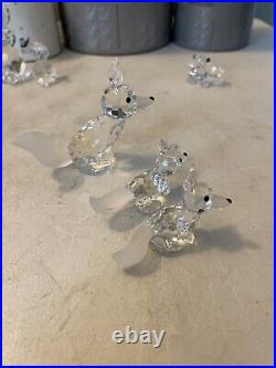 Lot of 10 Swarovski Crystal Mini Figurines Fox Squirrel Rabbit Frog Koala Seals