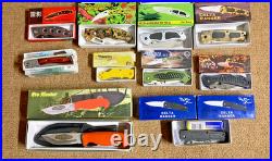 Lot of 110 Knives. Frost Cutlery Pocket Knives, Fixed Blades. ALL NEW IN BOX