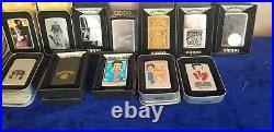 Lot of 12 Zippos All New Colt, JD, Betty Boop and more