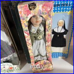 Lot of 17 Porcelain Dolls In Original Boxes 1990s Collectible