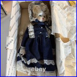 Lot of 17 Porcelain Dolls In Original Boxes 1990s Collectible