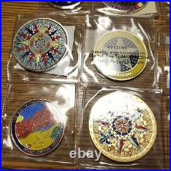 Lot of 18 Geocoin Geocaching Coins Trackable Collectible 2000's All Different