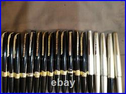 Lot of 18 PLATINUM, Pilot Fountain pens All With18k Gold nibs