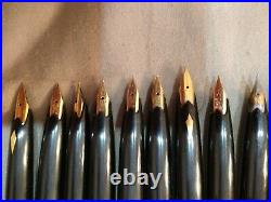 Lot of 18 PLATINUM, Pilot Fountain pens All With18k Gold nibs