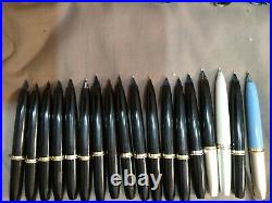 Lot of 18 PLATINUM, Pilot Fountain pens All With18k Gold nibs