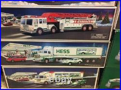 Lot of 29 Large Hess Trucks + 2 Mini-Sets ALL Brand New, Still in Original Box