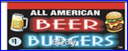 Lot of 2 FREE SHIPPING ALL AMERICAN BEER BURGERS pull tab tickets casino