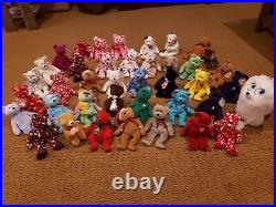 Lot of 39 Ty Beanie Babies Asst'd Bears Collection All Mint withTags + Gidget