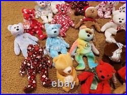 Lot of 39 Ty Beanie Babies Asst'd Bears Collection All Mint withTags + Gidget