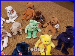 Lot of 39 Ty Beanie Babies Asst'd Bears Collection All Mint withTags + Gidget