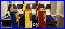 Lot of 3 Dunhill Rolla gas Lighter all movable product with Box