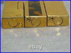 Lot of 3 Dunhill Rollagas gas Lighter all movable product Vol. 14