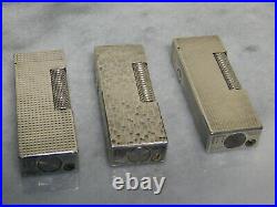 Lot of 3 Dunhill Rollagas gas Lighter all movable product Vol. 17