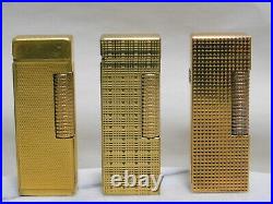Lot of 3 Dunhill Rollagas gas Lighter all movable product Vol. 9