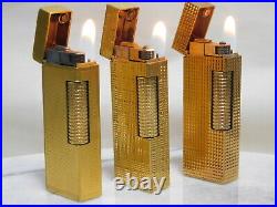 Lot of 3 Dunhill Rollagas gas Lighter all movable product Vol. 9