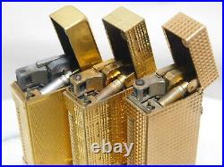 Lot of 3 Dunhill Rollagas gas Lighter all movable product Vol. 9