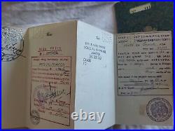 Lot of 3 - Vintage All American Family Passports 1950's. Stamps