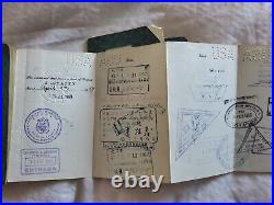 Lot of 3 - Vintage All American Family Passports 1950's. Stamps