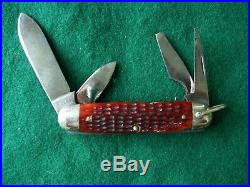 Lot of 4 Vintage Case Knives Red Bone All XX 1940-64