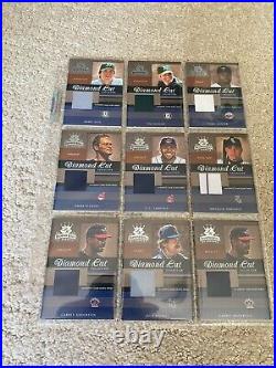 Lot of (50) 2003 Donruss Diamond Kings Diamond Cut Collection Bat Jersey Relics