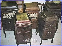 Lot of 5 Floor Model Phonographs Victrola Victor Edison Pathe Columbia ALL WORK