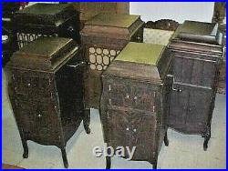 Lot of 5 Floor Model Phonographs Victrola Victor Edison Pathe Columbia ALL WORK