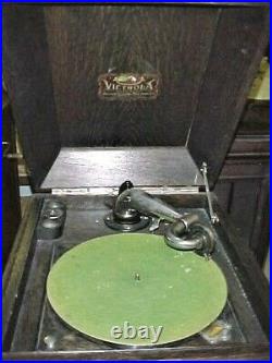 Lot of 5 Floor Model Phonographs Victrola Victor Edison Pathe Columbia ALL WORK