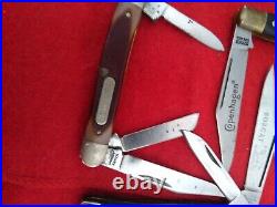 Lot of 5 Vintage Pocket Knives, Schrade, buck, craftman, all except buck unused