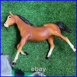 Lot of 6 Assorted Mixed Plastic Medium horses Collectible figurines Preloved