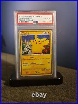 Lot of 9 2010 Pikachu World Promo Pikachu Holo Complete Set All PSA 10 Gem Mint