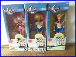 Lot of 9 Sailor Moon Dolls Irwin 6 All boxed Excellent Condition 2000-2001