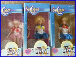 Lot of 9 Sailor Moon Dolls Irwin 6 All boxed Excellent Condition 2000-2001