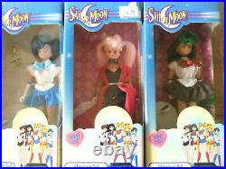 Lot of 9 Sailor Moon Dolls Irwin 6 All boxed Excellent Condition 2000-2001