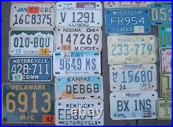 Lot of ALL 50 US states MOTORCYCLE License plates