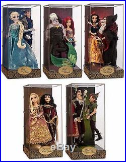 Lot of ALL 5 Sets Disney Fairy tale Designer Heroes Vs Villains Dolls LE