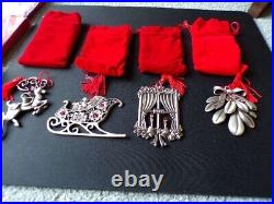 Lot of Avon Pewter Christmas Ornaments 1985 2021 All Original Packaging