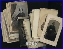 Lot of CDV & Tintype Photos Some Civil War Tax Stamps 1860s and 1870s ALL US