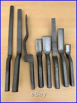 Lot of Vintage Plumbing Irons Caulking Chisels -All Marked