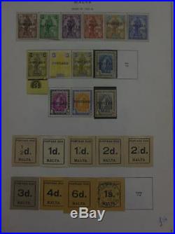 MALTA A Beautiful & Fresh all Mint collection on album pages. SG Catalog £1831
