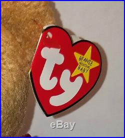 MINT Ty Beanie Baby Curly Bear ALL Errors Handmade 1st Edition Beanies WOW