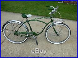 MINT Vintage 1970 Schwinn Typhoon 3 Speed bicycle All Original Campus Green