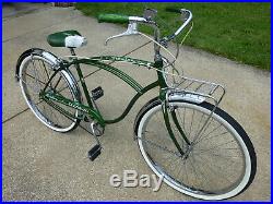 MINT Vintage 1970 Schwinn Typhoon 3 Speed bicycle All Original Campus Green