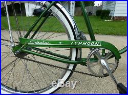 MINT Vintage 1970 Schwinn Typhoon 3 Speed bicycle All Original Campus Green
