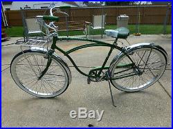 MINT Vintage 1970 Schwinn Typhoon 3 Speed bicycle All Original Campus Green