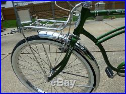 MINT Vintage 1970 Schwinn Typhoon 3 Speed bicycle All Original Campus Green