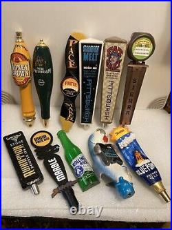 MIXED LOT OF 11 USED And NEW Draft beer tap handles. READ ALL BELOW